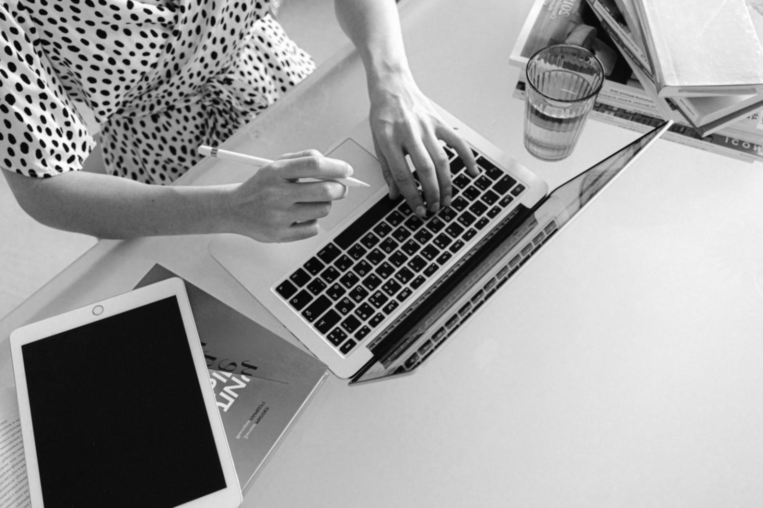 Digitale Illustration Workspace mit modernen Design-Tools